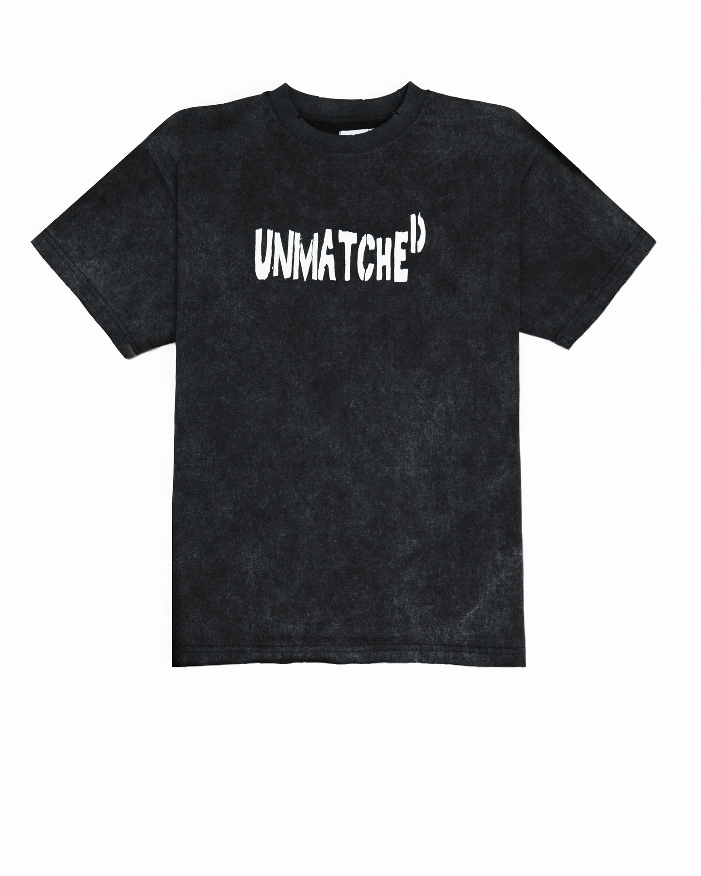 Raw Edge Faded Black T-Shirt