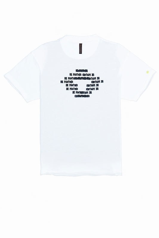 Raw Edge Marshmallow Rhinestone T-Shirt