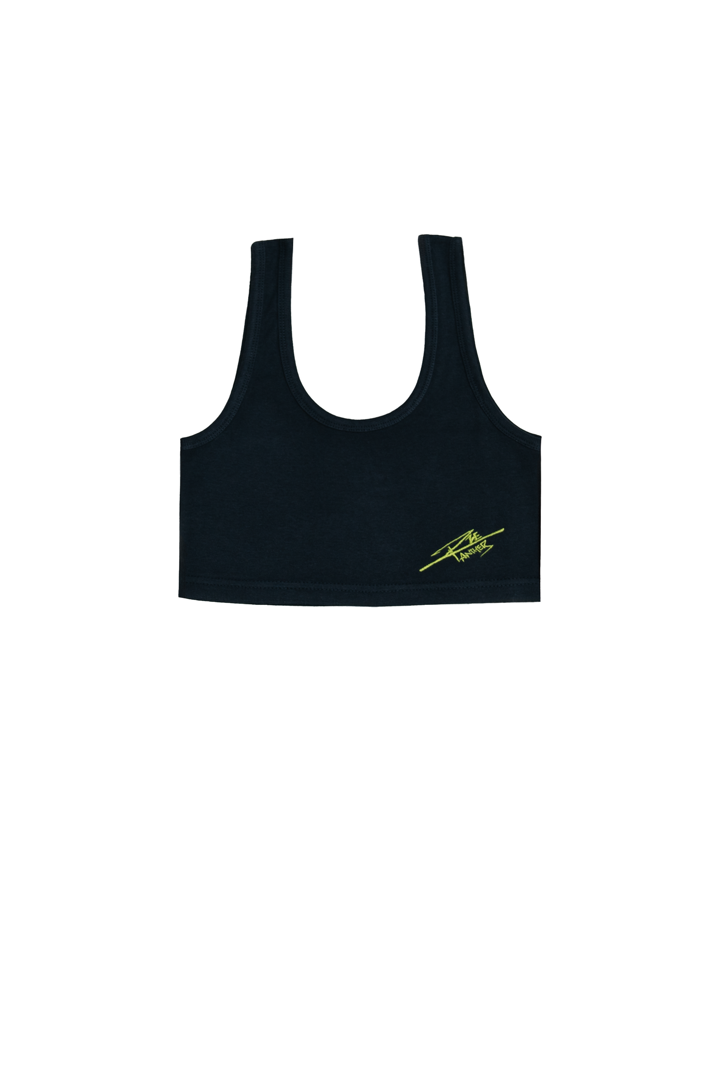 Matte Black Panther Reversible Crop Tank
