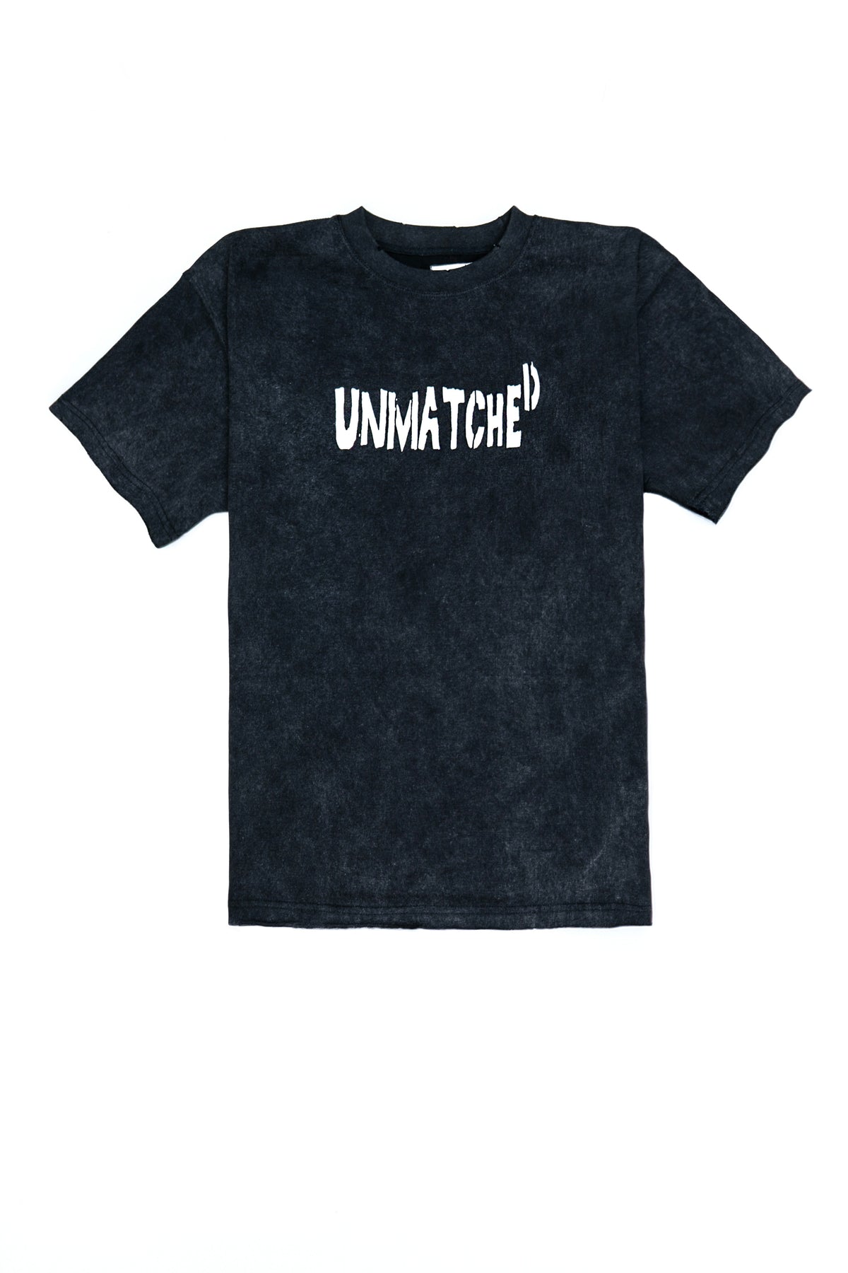 Raw Edge Faded Black T-Shirt
