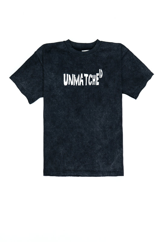 Raw Edge Faded Black T-Shirt