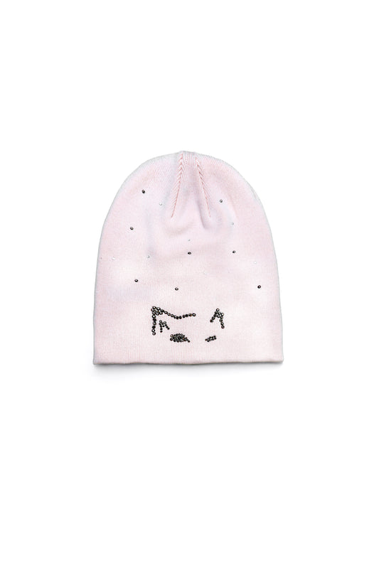 THE CRYSTAL PANTHER™ BEANIE (Light Pink)