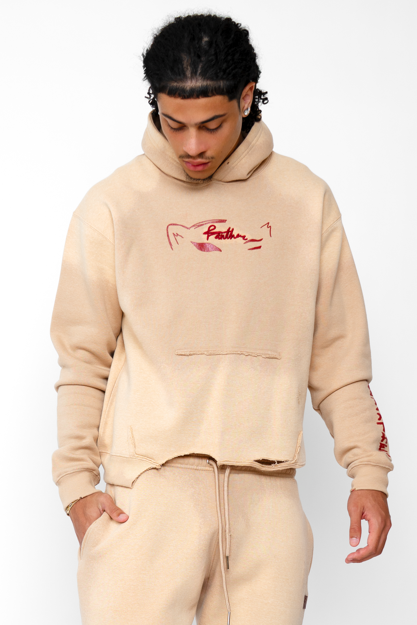 Half Panther Face Logo Hoodie