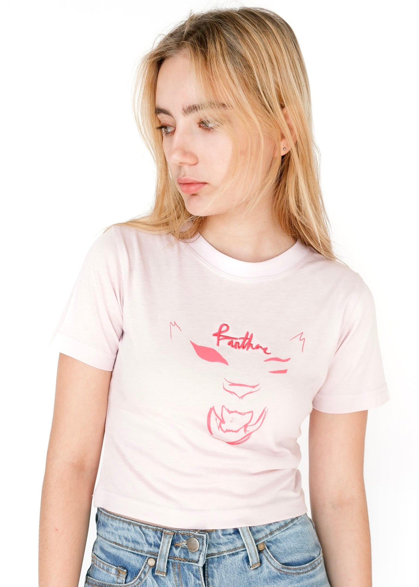 Pink Panther Cropped Baby Tee